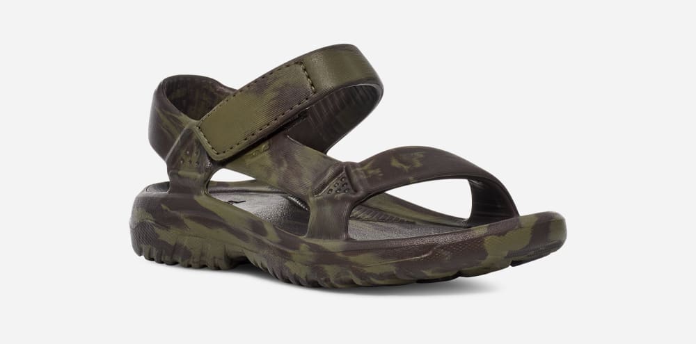 Kids' Teva Hurricane Drift Huemix Sandals Olive | USA-6149