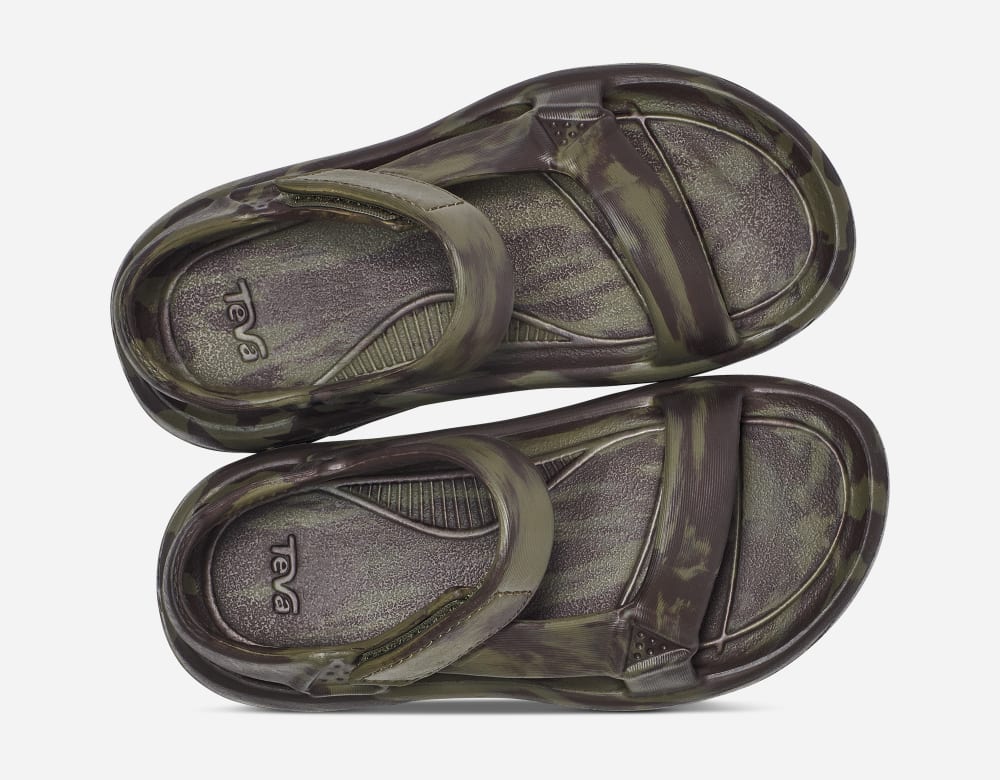 Kids' Teva Hurricane Drift Huemix Sandals Olive | USA-6149