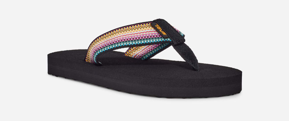 Kids' Teva Mush II Flip Flops Black Multicolor | USA-8693