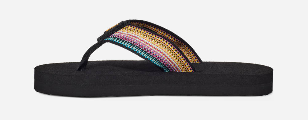 Kids' Teva Mush II Flip Flops Black Multicolor | USA-8693