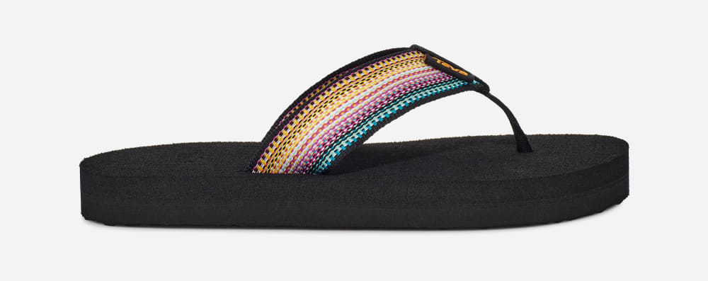 Kids\' Teva Mush II Flip Flops Black Multicolor | USA-8693