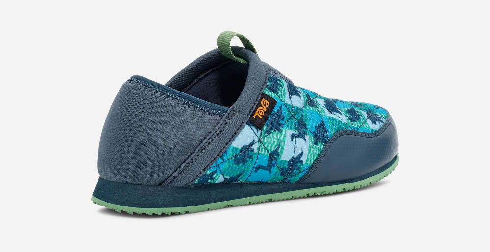 Kids' Teva ReEMBER DINOSTER INFANT Slip Ons Blue | USA-9625