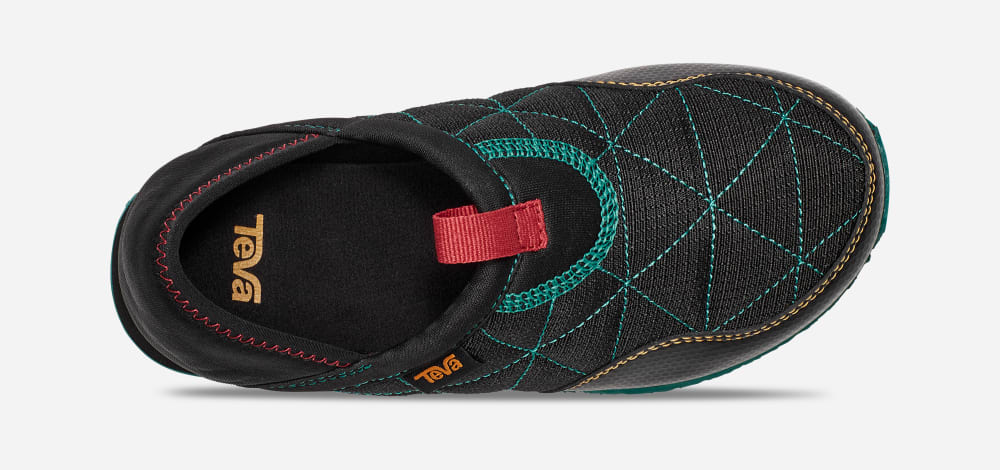 Kids' Teva ReEMBER Slip Ons Black / Green | USA-9518