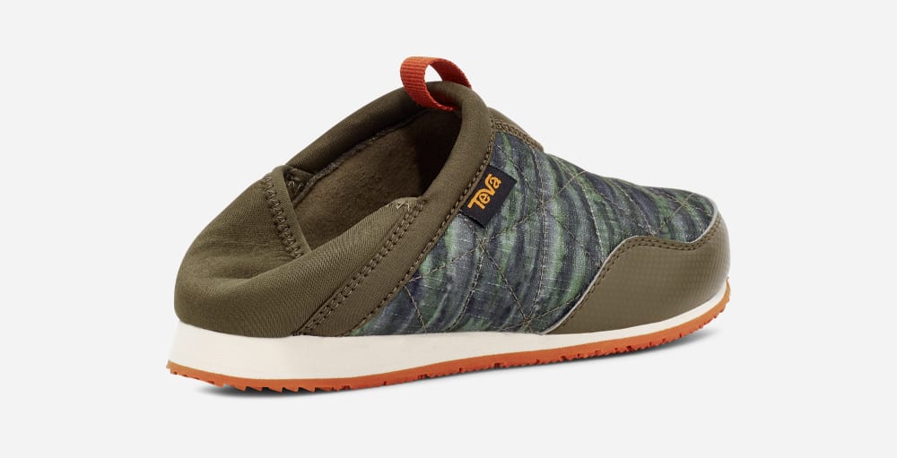 Kids' Teva ReEMBER TIE-DYE Slip Ons Dark Olive | USA-3721