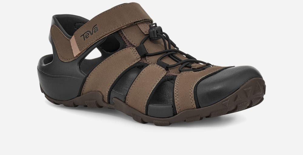 Men's Teva Flintwood Hiking Sandals Coffee | USA-9740