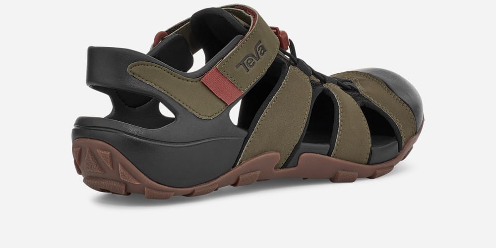 Men's Teva Flintwood Hiking Sandals Dark Olive | USA-5718