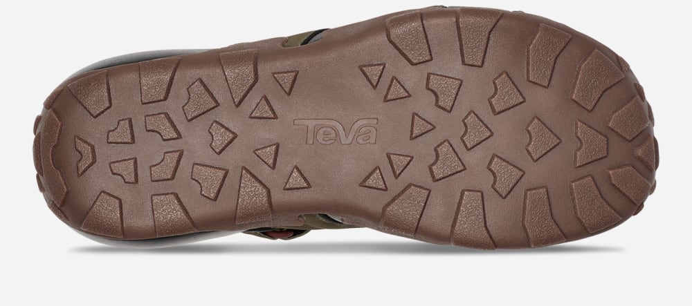 Men's Teva Flintwood Hiking Sandals Dark Olive | USA-5718