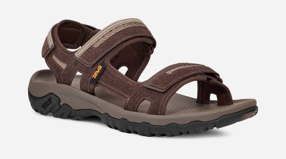 Men's Teva Hudson Sandals Brown | USA-0237