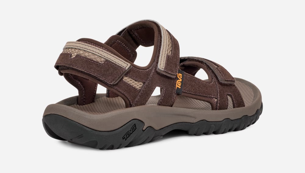 Men's Teva Hudson Sandals Brown | USA-0237