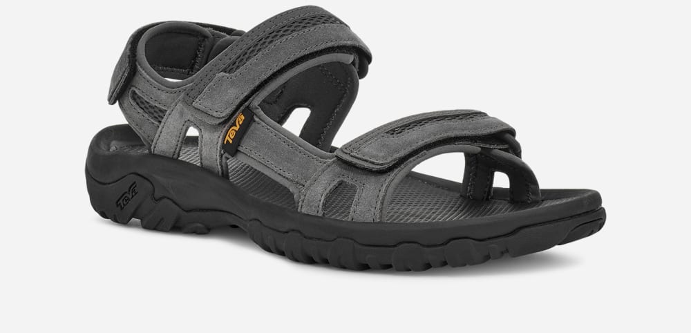 Men's Teva Hudson Sandals Dark Grey | USA-5134