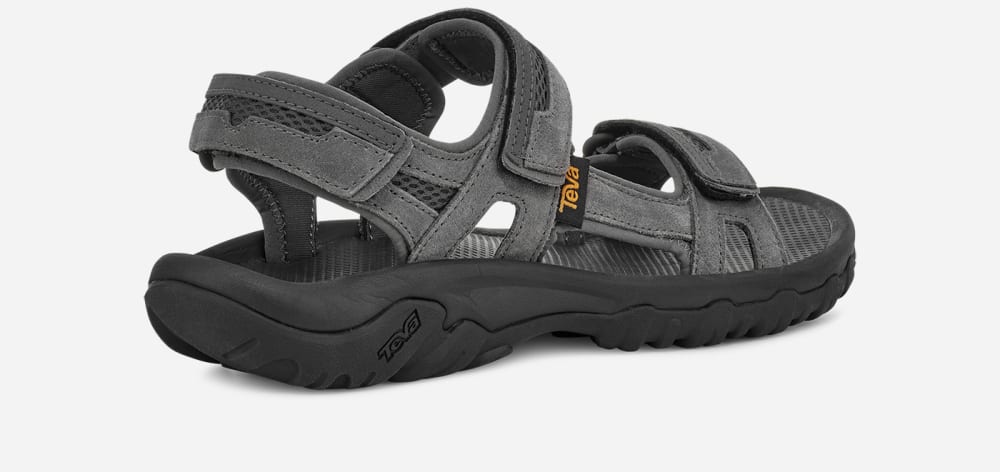 Men's Teva Hudson Sandals Dark Grey | USA-5134