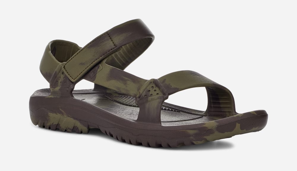 Men's Teva Hurricane Drift Huemix Sandals Olive | USA-0723