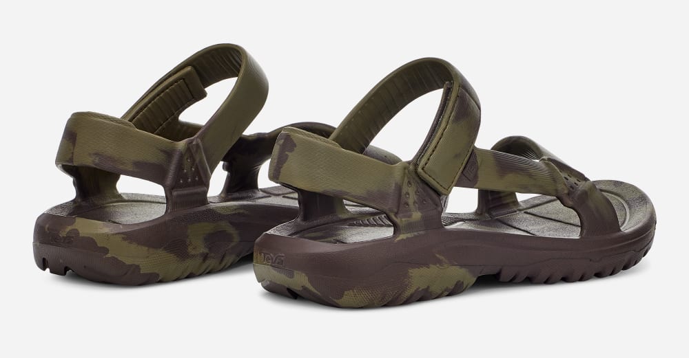 Men's Teva Hurricane Drift Huemix Sandals Olive | USA-0723