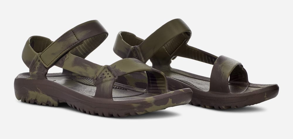 Men's Teva Hurricane Drift Huemix Sandals Olive | USA-0723