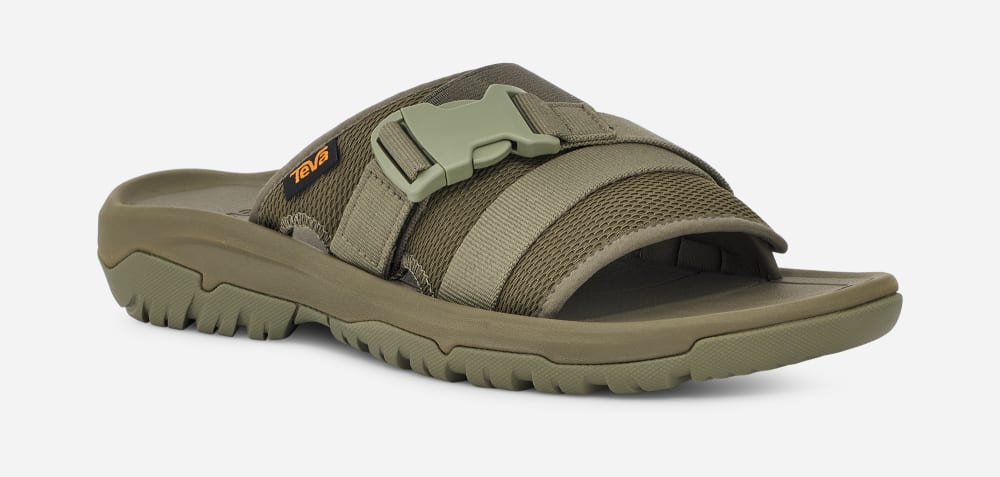 Men's Teva Hurricane Verge Slide Olive | USA-3679