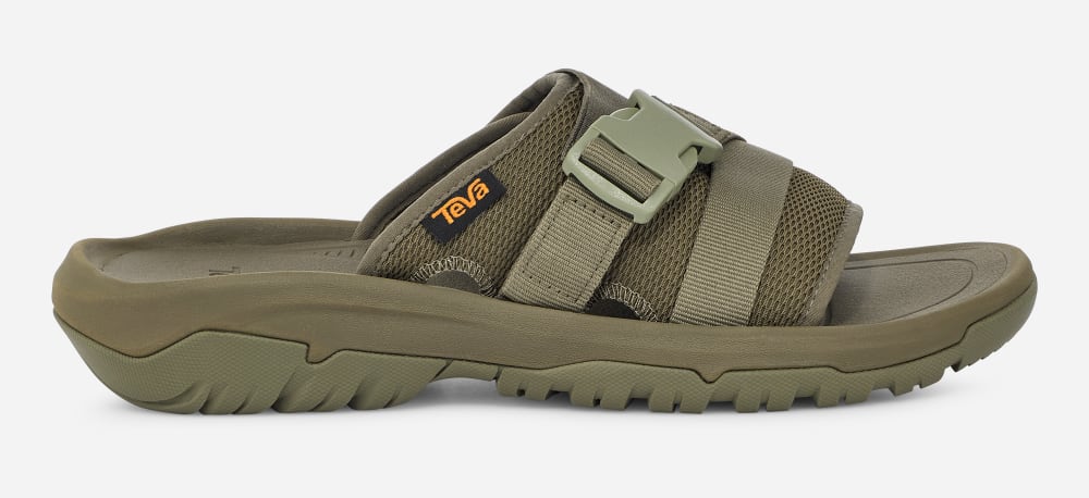 Men\'s Teva Hurricane Verge Slide Olive | USA-3679