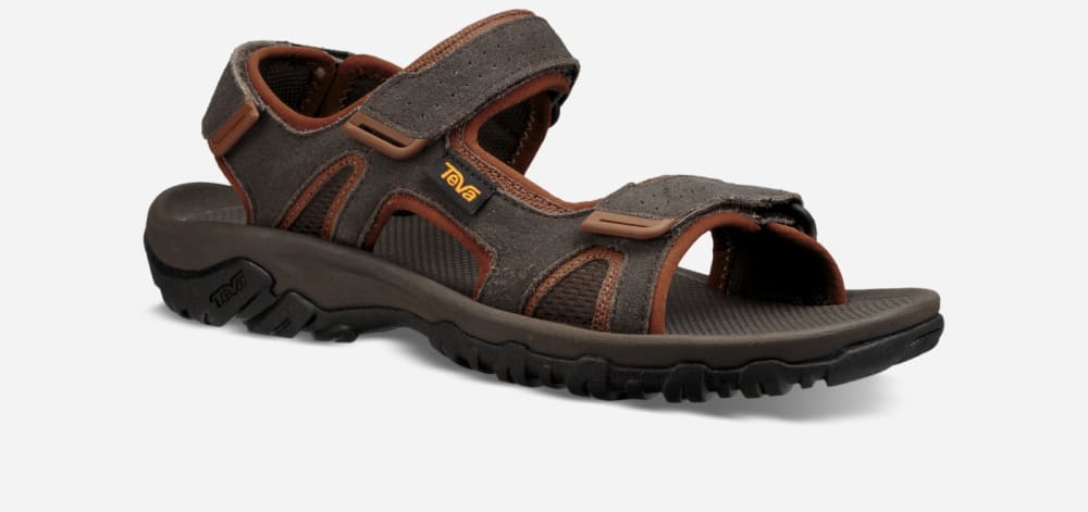 Men's Teva Katavi 2 Hiking Sandals Black Olive | USA-0491