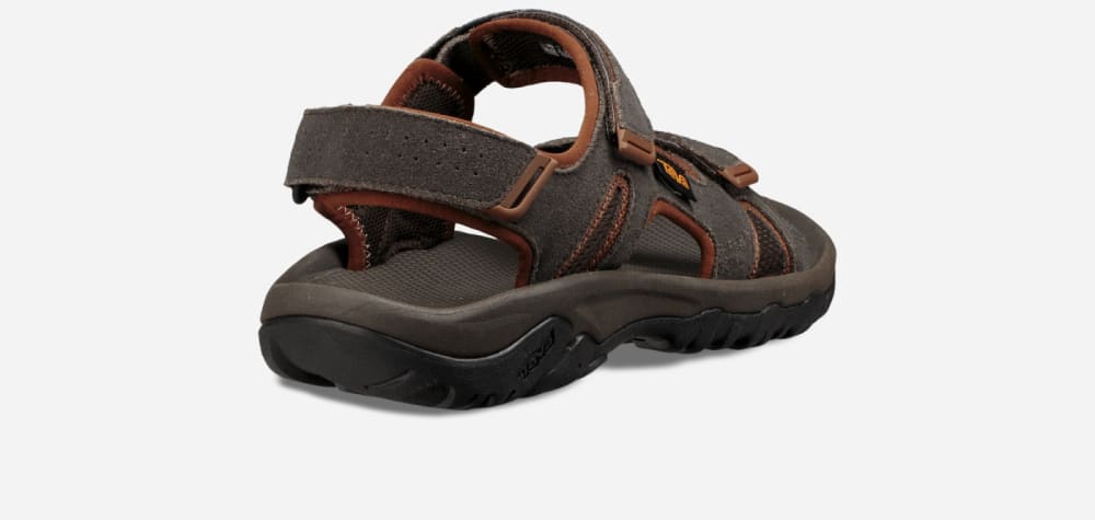 Men's Teva Katavi 2 Hiking Sandals Black Olive | USA-0491