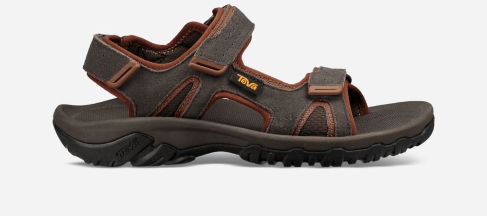 Men\'s Teva Katavi 2 Hiking Sandals Black Olive | USA-0491