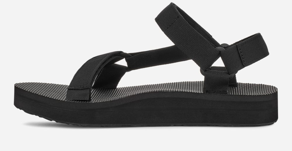 Men's Teva Mid Universal Platform Sandals Black | USA-4162