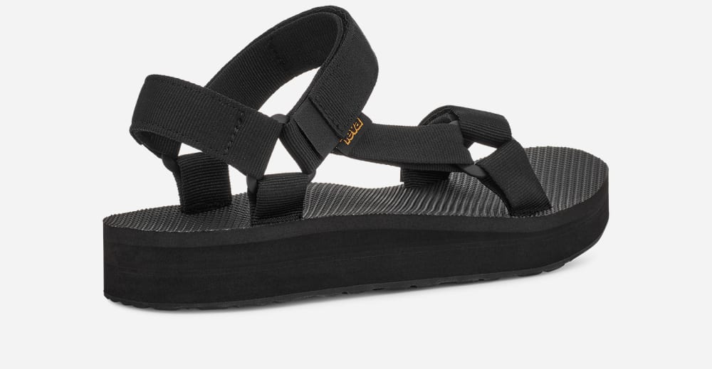 Men's Teva Mid Universal Platform Sandals Black | USA-4162