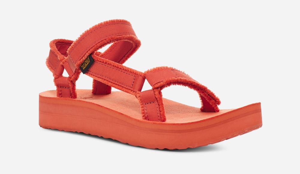 Men's Teva Midform Universal Canvas Platform Sandals Orange | USA-1527