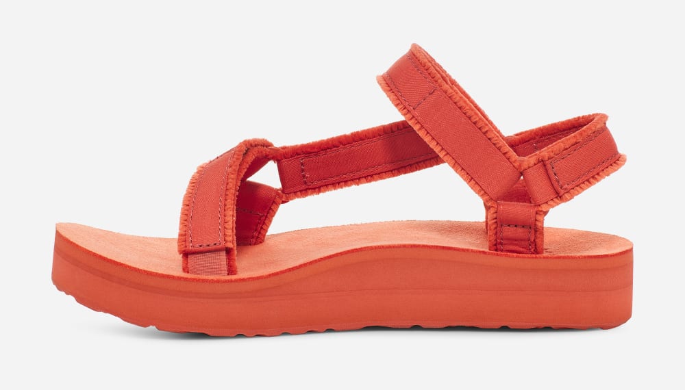 Men's Teva Midform Universal Canvas Platform Sandals Orange | USA-1527