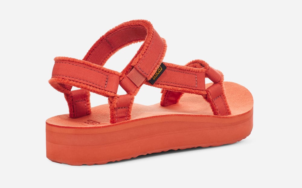 Men's Teva Midform Universal Canvas Platform Sandals Orange | USA-1527