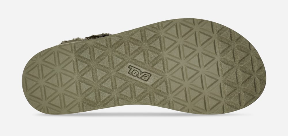 Men's Teva Midform Universal Canvas Platform Sandals Olive | USA-3470