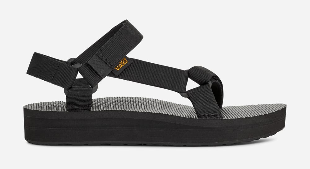 Men\'s Teva Midform Universal Platform Sandals Black | USA-3198