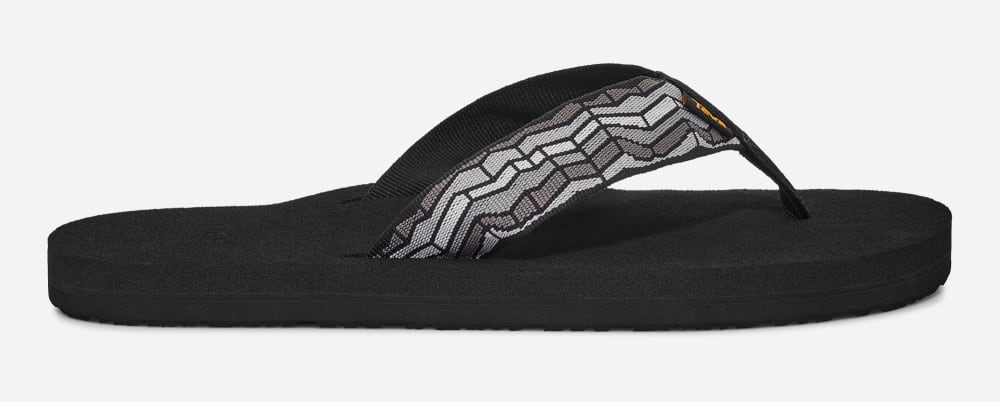 Men\'s Teva Mush II Flip Flops Black / Grey | USA-1463