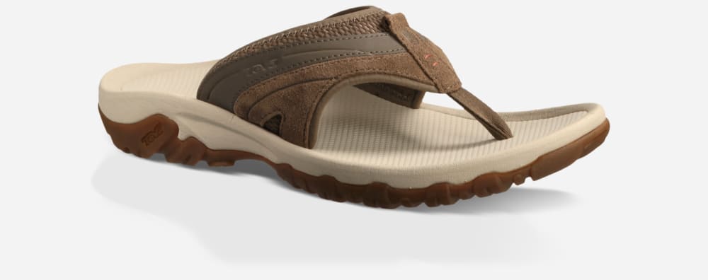 Men's Teva Pajaro Flip Flops Brown | USA-4385