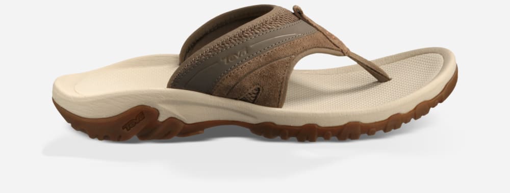 Men\'s Teva Pajaro Flip Flops Brown | USA-4385