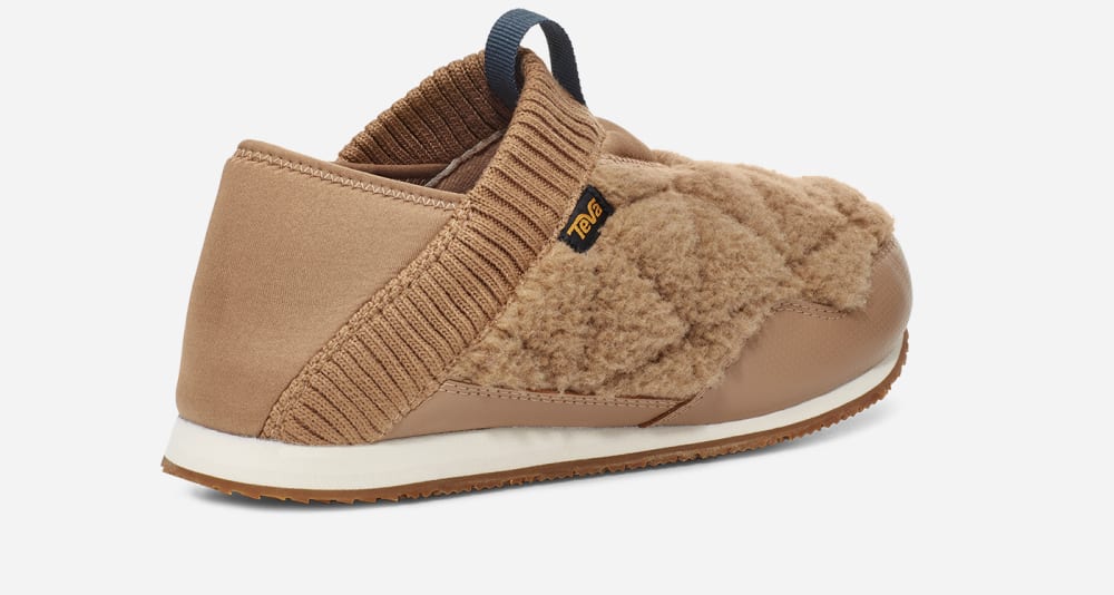 Men's Teva ReEMBER FLEECE Slip Ons Brown | USA-5980