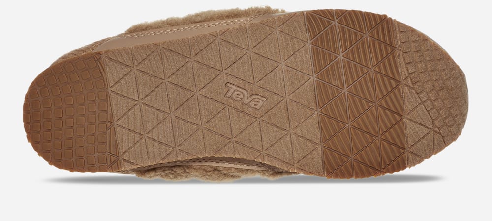 Men's Teva ReEMBER FLEECE Slip Ons Brown | USA-5980