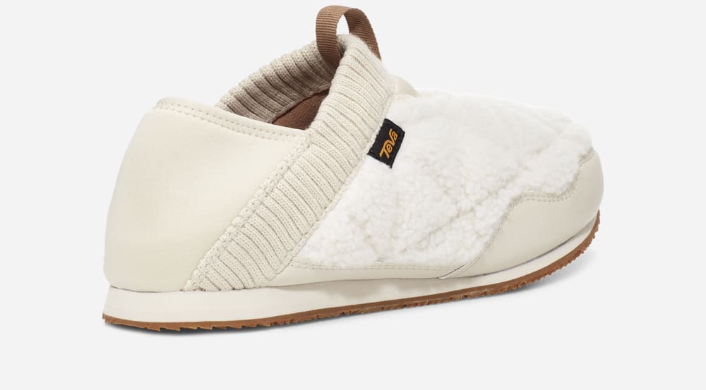 Men's Teva ReEMBER FLEECE Slip Ons White | USA-9218