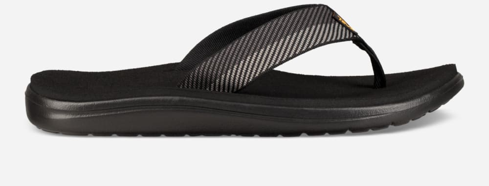 Men\'s Teva Voya Flip Flops Black Grey | USA-1920