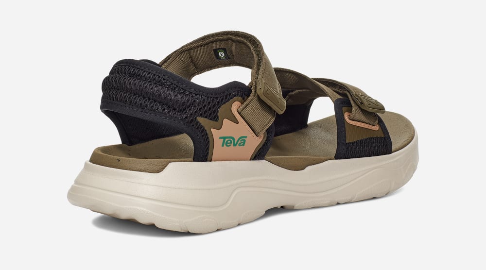 Men's Teva Zymic Sandals Dark Olive / Turquoise Green | USA-8347