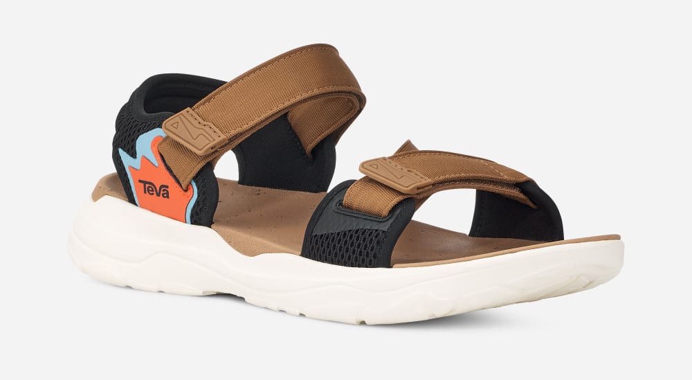 Men's Teva Zymic Sandals Orange Brown / Black | USA-7184