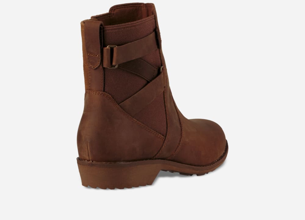 Women's Teva Ellery Ankle Waterproof Boots Brown | USA-1365