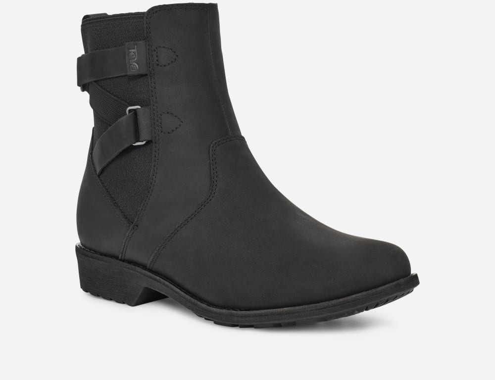 Women's Teva Ellery Ankle Waterproof Boots Black | USA-2945