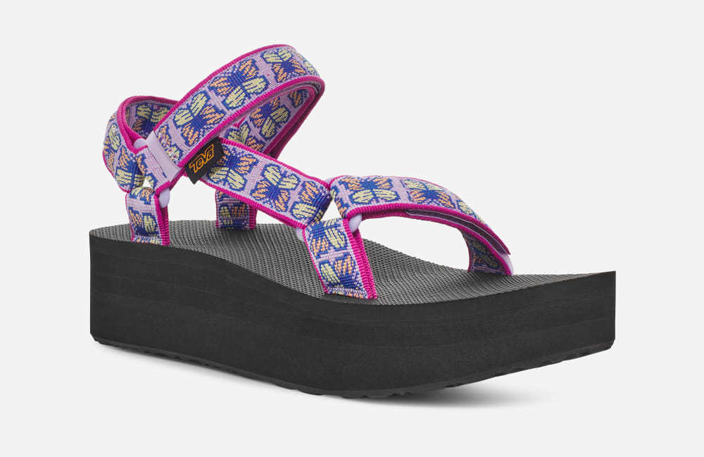 Women's Teva Flatform Universal Platform Sandals Purple | USA-1807