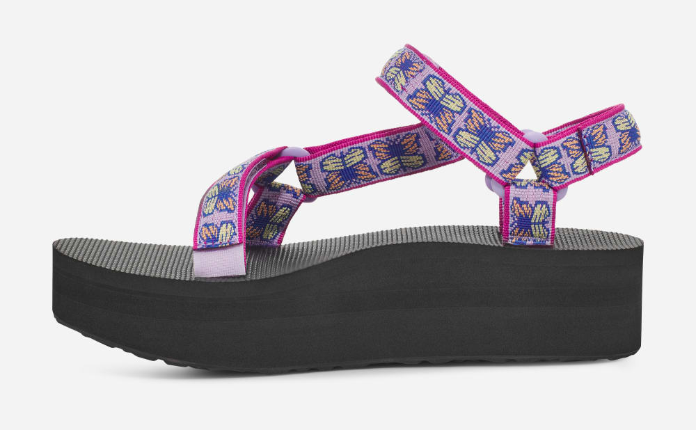 Women's Teva Flatform Universal Platform Sandals Purple | USA-1807