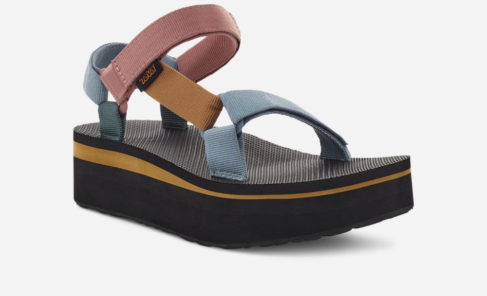 Women's Teva Flatform Universal Platform Sandals Light Multicolor | USA-3049