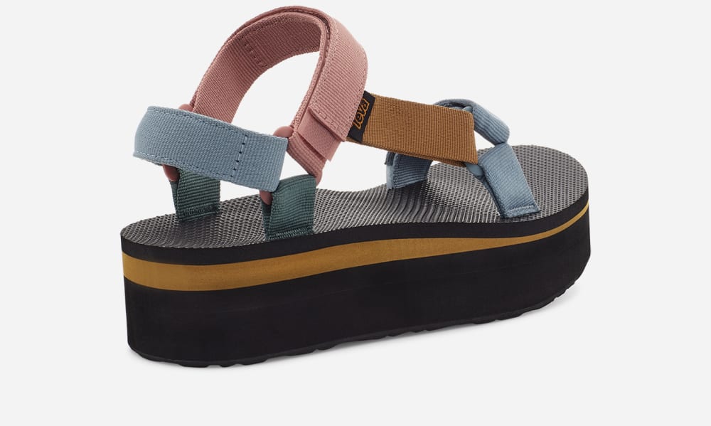 Women's Teva Flatform Universal Platform Sandals Light Multicolor | USA-3049