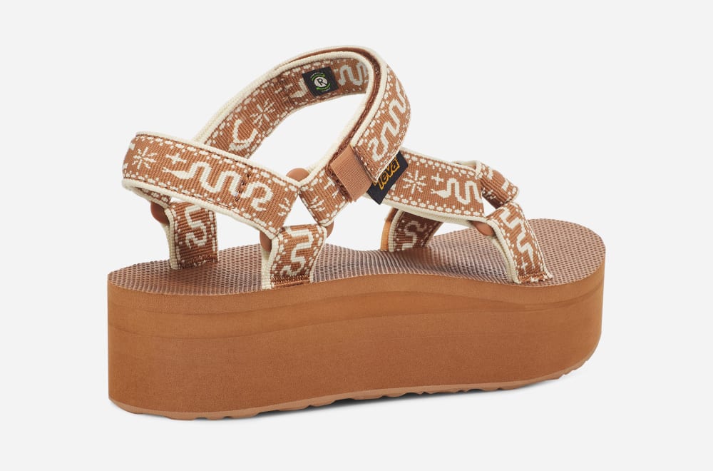 Women's Teva Flatform Universal Platform Sandals Brown | USA-4978