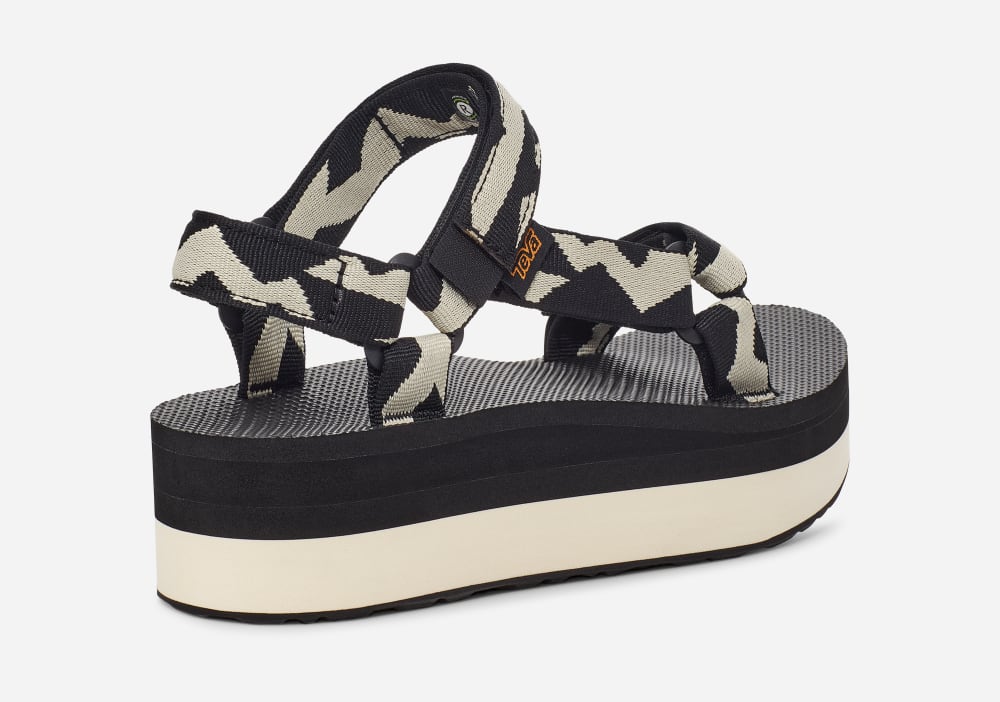 Women's Teva Flatform Universal Platform Sandals Black | USA-5724