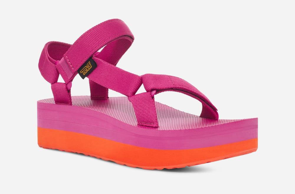 Women's Teva Flatform Universal Platform Sandals Rose Purple / Orange | USA-5908