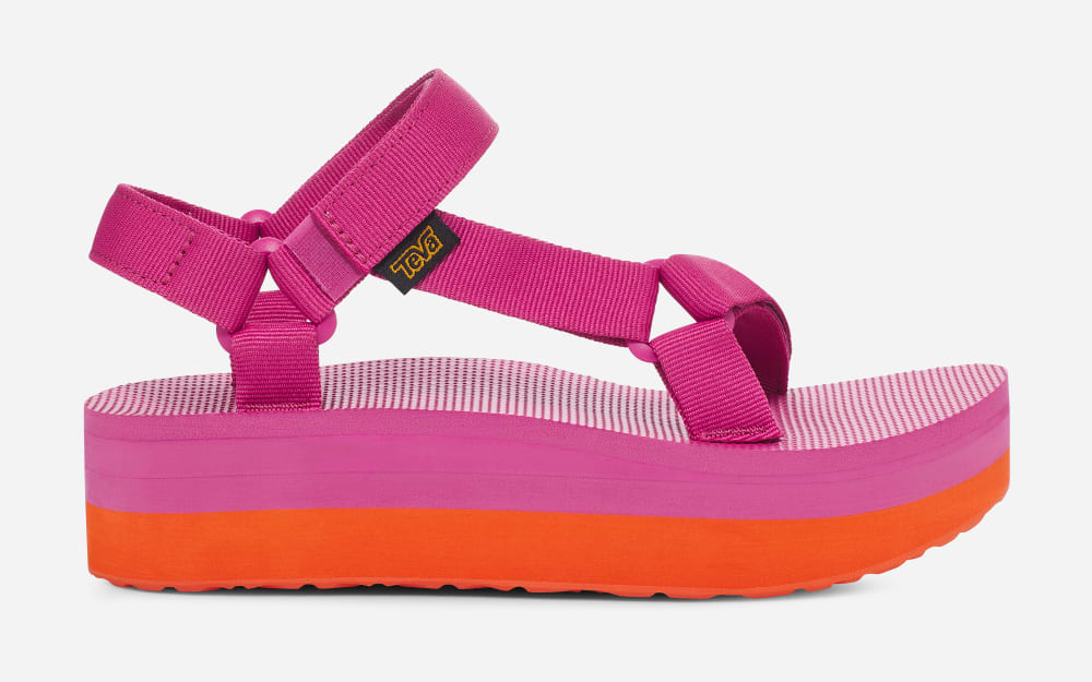 Women\'s Teva Flatform Universal Platform Sandals Rose Purple / Orange | USA-5908