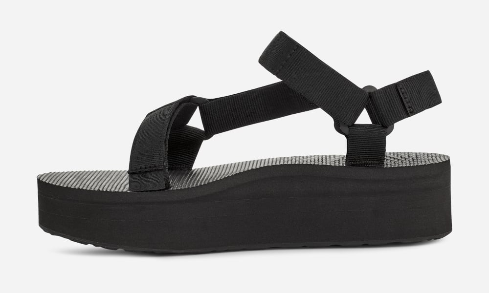 Women's Teva Flatform Universal Platform Sandals Black | USA-6397